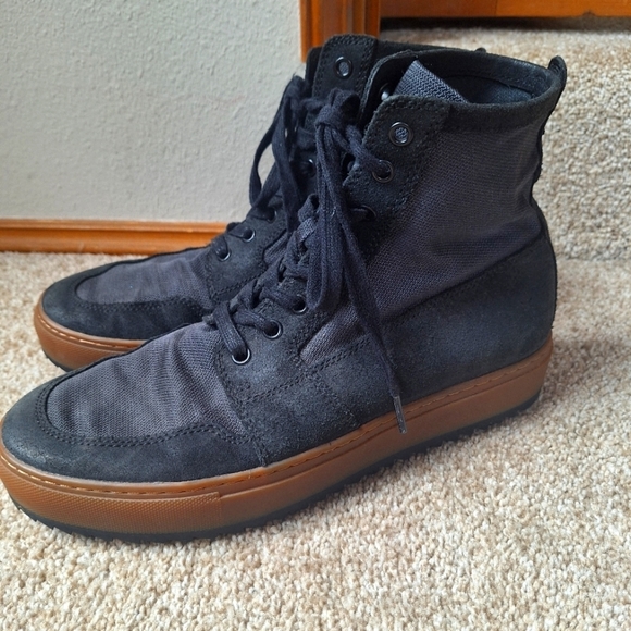 Frye Other - Frye Rivington High Mens Canvas Suede High Top Lace Up Sneaker Size 10.5
